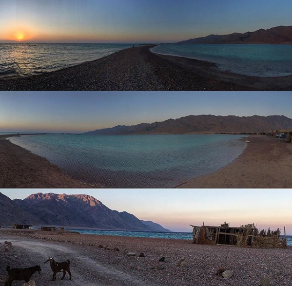 Witnessing sunrise & sunset at Dahab's Blue Lagoon