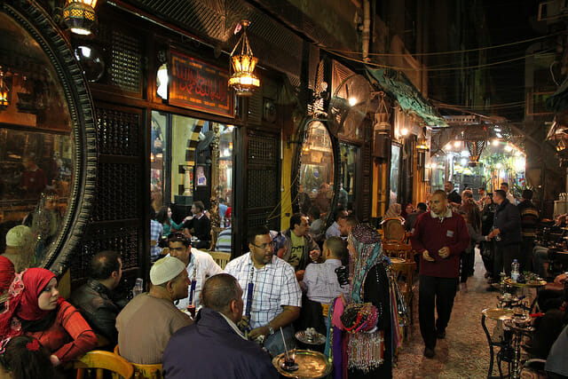 A typical Egyptian street-cafe (Al-Fishawi Cafe) via flickr  by Travel Aficionado