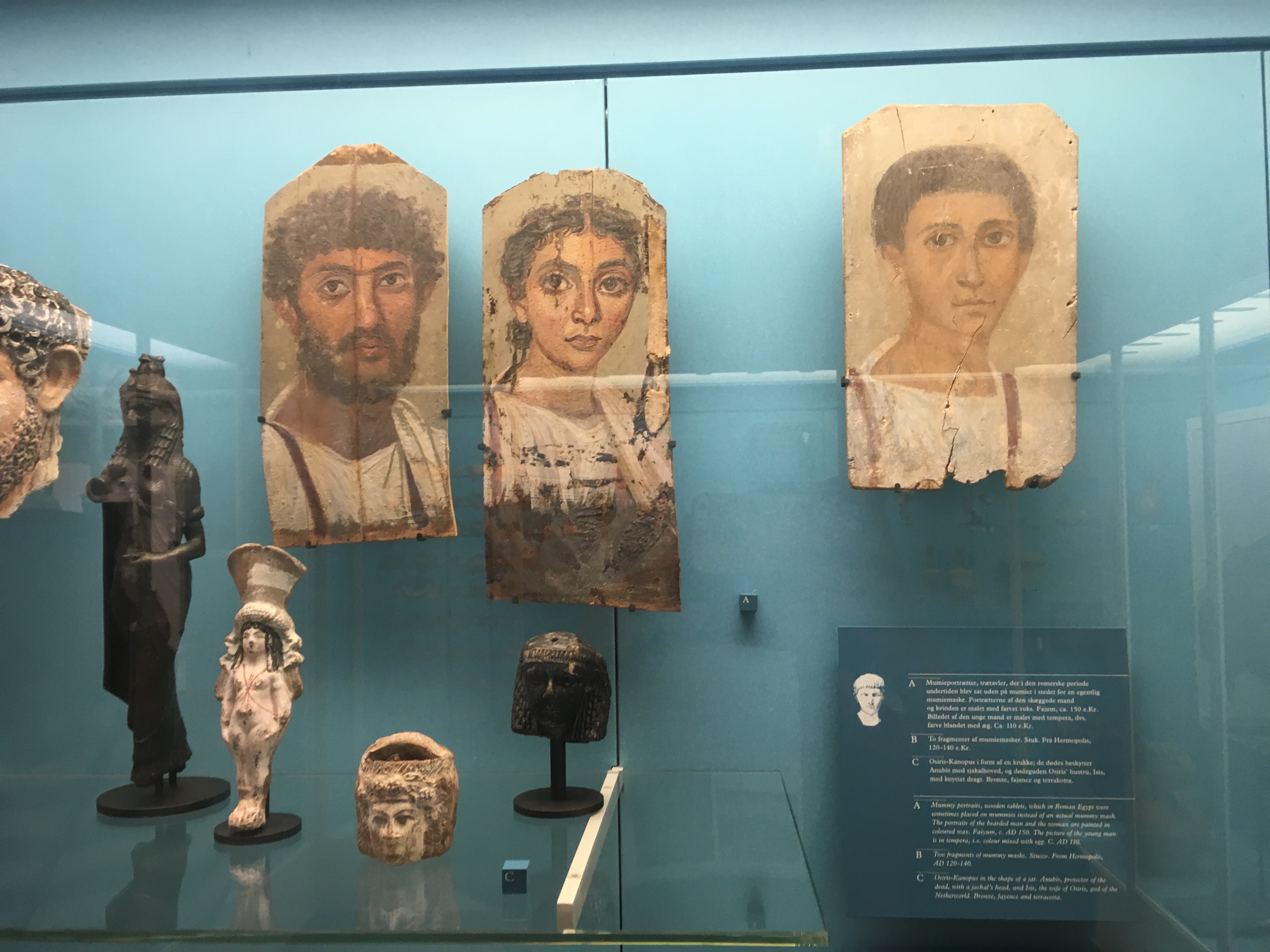 Some of the Portraits of Fayoum at the National Museum of Copenhagen by Passainte Assem