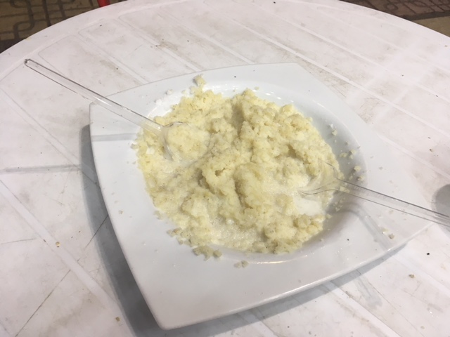 Couscous with sugar and hot milk from El-Nezami