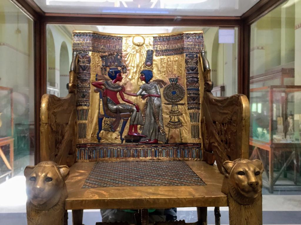 Tutankhamun's throne at the Egyptian Museum by Bassem Sameh