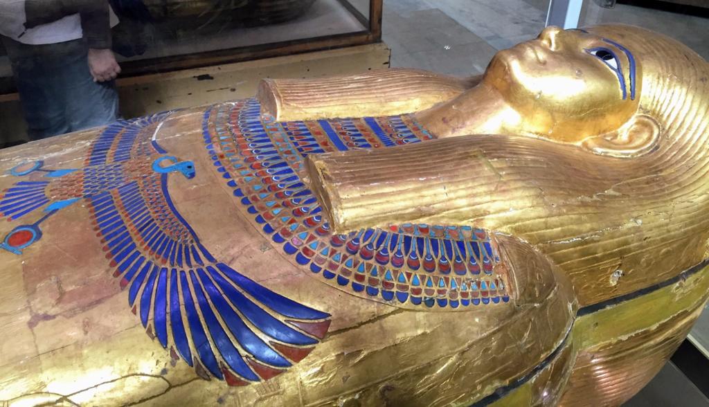 As if freshly painted Royal Coffins at the Egyptian Museum by Bassem Sameh
