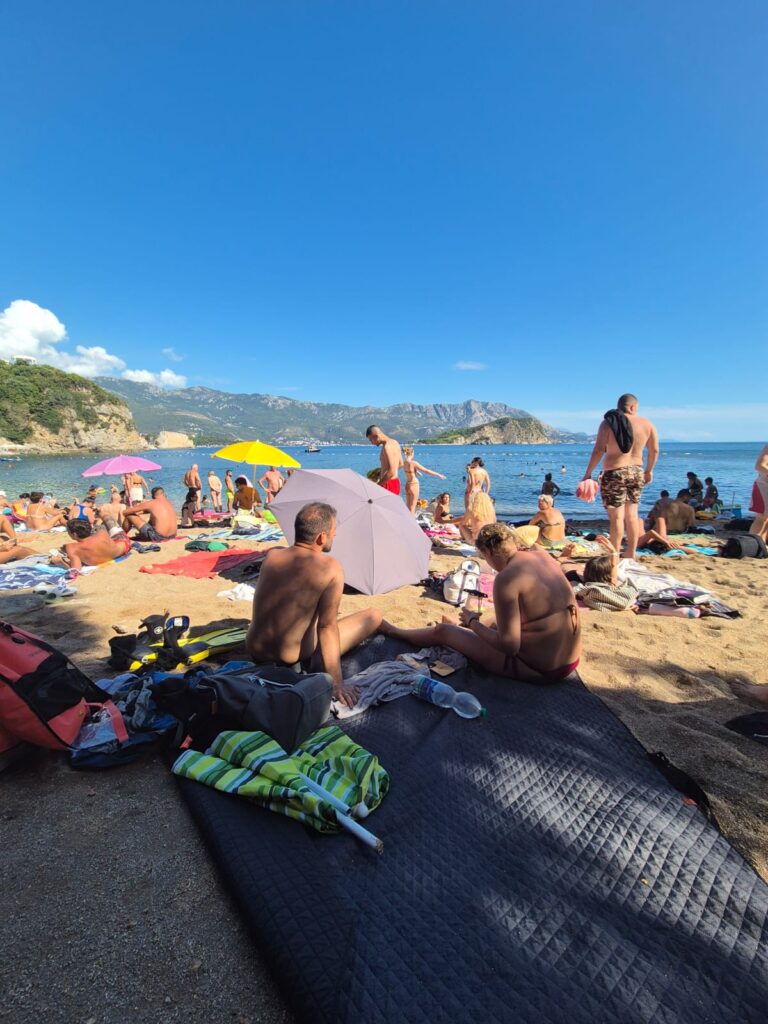 One of Budva's beaches where I passed out
